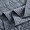 thumbnail image 5 of Peace Nest Premium Damask Pattern Reversible Coverlet Set 100% Soft Microfiber Fabric, Dark Grey, King Size, 5 of 5