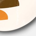 thumbnail image 3 of Designart - Abstract Minimal Soleil et Lune dans les Tons Terre I - Art Mural Moderne Cercle en Métal, 3 of 5