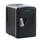 4L Portable Mini Fridge, 12V/120V Dual Voltage Car Home Refrigerator, Unique Wave Pattern Door Cosmetic Skincare Fridge with Inner Partition Storage Shelf