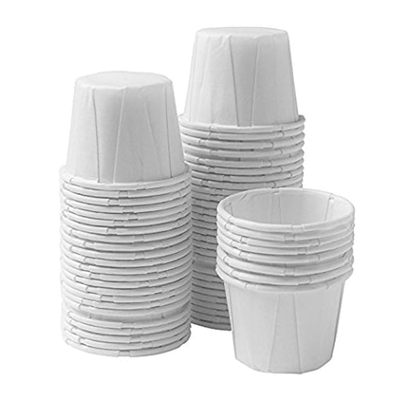 Vakly Disposable Paper Souffle Medicine Cups 3/4 oz [Pack of 1000] – (0.75 Ounce) Small Cups for Medication Distribution, Pills, Tasting, Condiments, Food and Dessert Serving