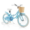 thumbnail image 1 of Costway Vélo pour Enfant 18 Pouces avec Roues Stabilisatrices Guidon et Selle Ajustables Frein à Main Bleu, 1 of 10
