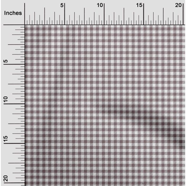 oneOone Cotton Cambric Fabric Gingham Check Printed Craft Fabric BTY 56 Inch Wide