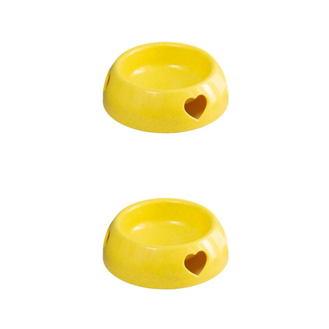 Maytalsory Environmentally Friendly Choice For Pet S Feeding Plastic Dog Bowl And Multiple yellow large size 2Set