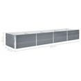 thumbnail image 4 of vidaXL Garden Raised Bed Galvanised Steel 320x80x45 cm Grey, 4 of 4