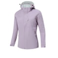 thumbnail image 3 of Sentmoon Ski Jacket Women Oversized Hooded Neck Long Sleeve Woman Coat Zipper Solid Color Windproof Waterproof Womens Clothes Trendy with Pockets Fall and Winter for Backpacking and Camping, 3 of 5