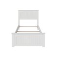 thumbnail image 3 of Lit Plateforme en Bois Nantucket Simple TG avec Pied de Lit Assorti, Blanc, 3 of 5