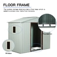 thumbnail image 4 of Homy Casa 8x4ft Outdoor Metal Storage Shed with Window & Foundation, Lockable Garden Tool Shed, 4 of 6