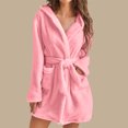thumbnail image 4 of Gift TIMIFIS Womens Robe Plush Soft Robe , Warm, Fleece Bathrobe Winter Warm Pajamas Shower Nightgown pring/Summer, 4 of 6