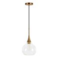 thumbnail image 1 of Henn & Hart PD0621 Ida Brass & Clear Glass Pendant, 1 of 1