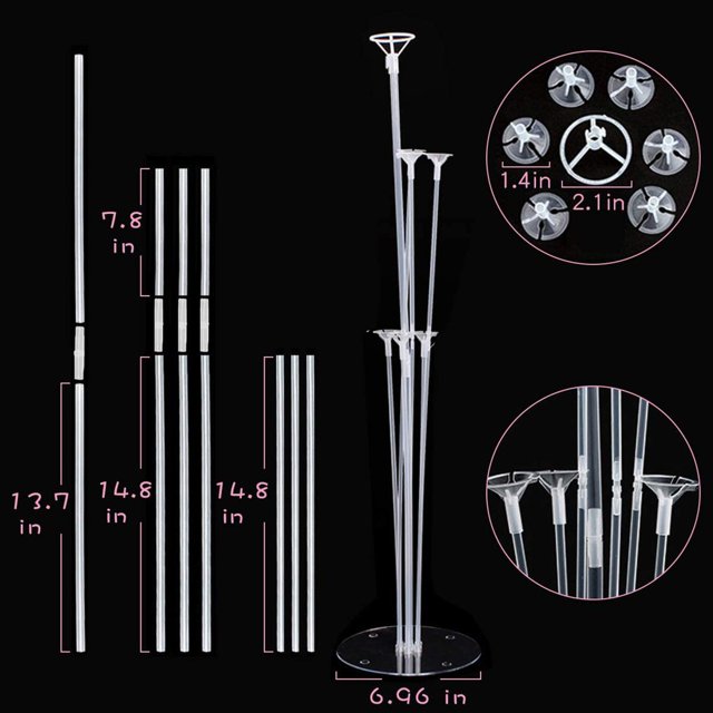 Transparent Balloon Stand Kit Plastic Balloon Stick Holder Balloon Stand Balloon Holder Decoration For Party Celebration