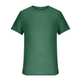 thumbnail image 3 of DPTALR Men's Summer Solid Round Neck Short Sleeved Knitted T-shirt, 3 of 5