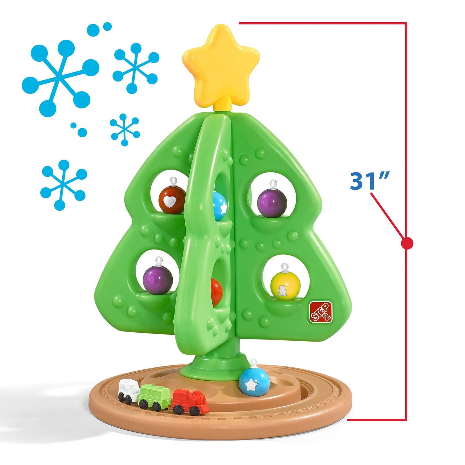 【roze様・おまとめ】アンリ人形【First ChristmasTree】2点 Step2 My First Christmas Tree Includes Train Set and 8 Ornaments