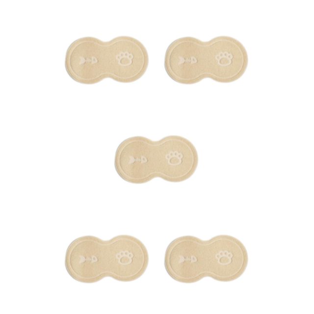 Decodeary Durable And Long-lasting Cat Litter Mat Cute And Practical Pet Accessory Beige 5Set