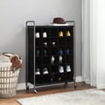 thumbnail image 3 of Range-chaussures Mainstays à 6 niveaux, 30 paires, noir, 3 of 7