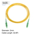 thumbnail image 2 of Unique Bargains 1Pcs 32.8Ft Single Mode Simplex Fiber Optic Patch Cable LSZH Fiber Jumper Optical SC/APC to SC/APC for Router Switches, 2 of 6