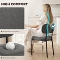 thumbnail image 4 of HOMCOM Upholstered Linen Fabric Dining Chairs, Kitchen Chairs, Grey, 4 of 9