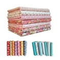 thumbnail image 1 of 7 Pcs 25cmx25cm Tissu en Coton à Imprimé Floral DIY Patchwork pour Couture et Quilting, 1 of 8