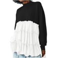thumbnail image 1 of TopLLC Longues Robe à Manches à Col Rond Longueur Genou Mode Robe Décontractée pour Femmes Robe Chandail Surdimensionnée Robe à Manches Longues Robe à Col Rond Chandails pour Dames Robe Mini Robe pour Femmes en Liquidation, 1 of 6