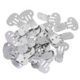 thumbnail image 1 of 20 Pieces Stainless Steel Flat Blank Shoe Clips DIY Crafts Findings Big, 1 of 9