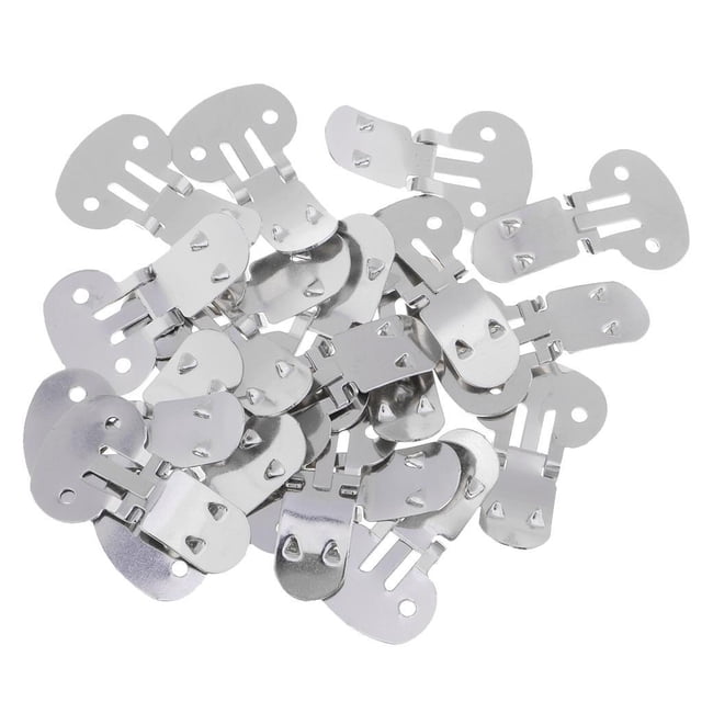 20 Pieces Stainless Steel Flat Blank Shoe Clips DIY Crafts Findings Big