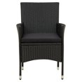 thumbnail image 2 of vidaXL Garden Chairs with Cushions 2 pcs Poly Rattan Black, 2 of 5
