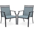 thumbnail image 1 of Costway Patio Chairs Set of 2 with All Weather Breathable Fabric High Backrest Blue, 1 of 9