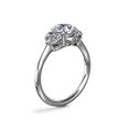 thumbnail image 2 of 1.00 Carat Excellent Round Cut Real Diamond New Design Three Stone Ring for Wedding Solid 18K White Gold Size 11, 2 of 8