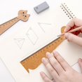 thumbnail image 2 of Liquidation! beishanbush Outil de Mesure Règle Règle en Bois Outil Règle Règle Étudiant Règle Créative Style Chat et Utile pour Enfants Filles Taille Unique Brun, 2 of 4