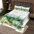 thumbnail image 2 of Erosebridal Happy Camping Coverlet Set King, RV Camper Bedding Set, Cartoon Camp Decor, 3 Pieces, 2 of 5