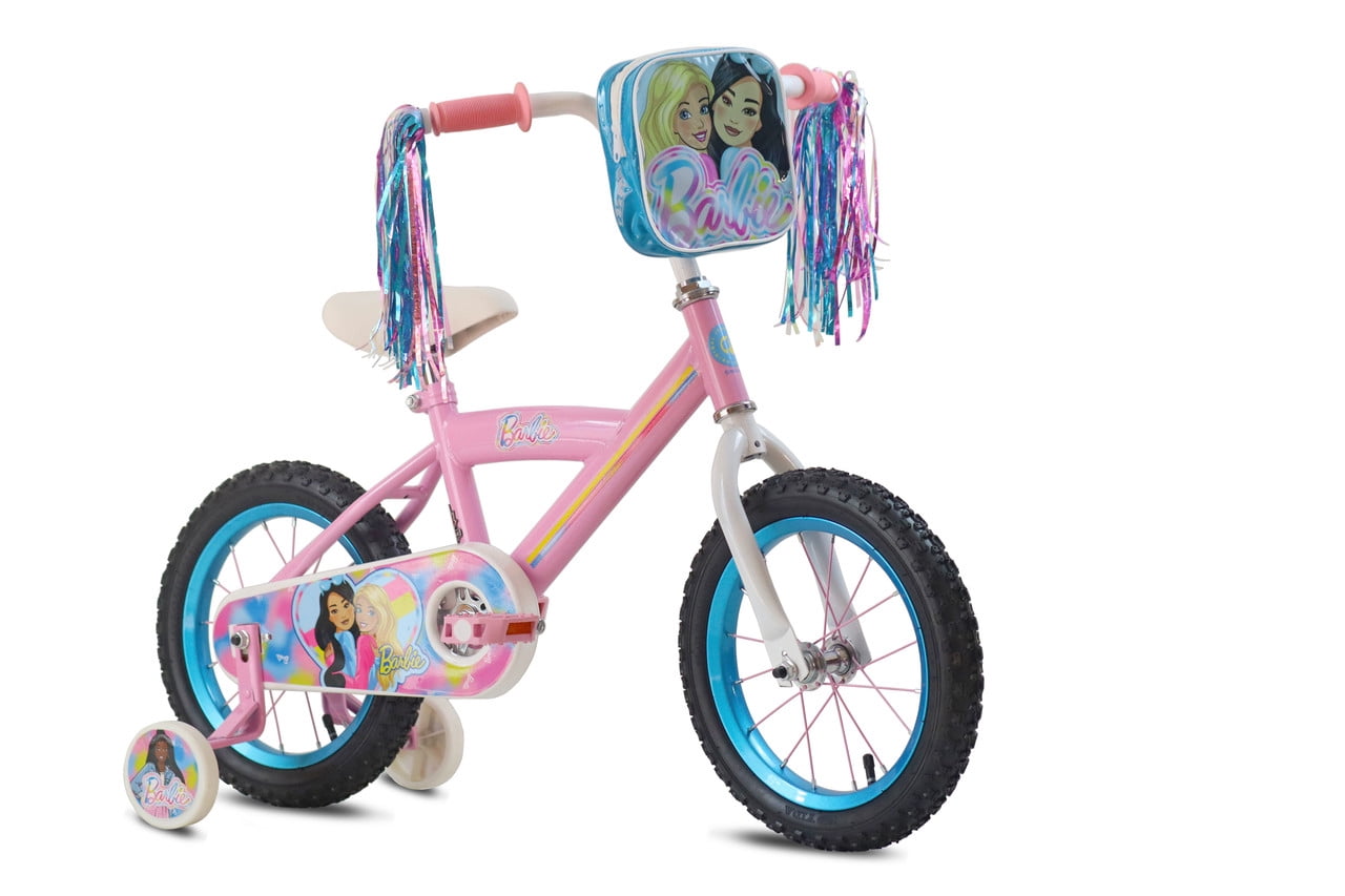 14" Barbie Kids Bike with Training Wheels