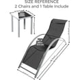 thumbnail image 3 of QinaQin Three-Piece Patio Lounge Chair Set, Outdoor Pool Lounge Chairs with Backrests - All-Weather Rattan Sun Loungers, with Side Table and Cup Holder, for Poolside, Beach, Patio, and Balcony, 3 of 7