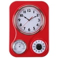 thumbnail image 1 of Lily's Home Horloge de Cuisine Rétro avec Température et Minuterie (Rouge), 1 of 4