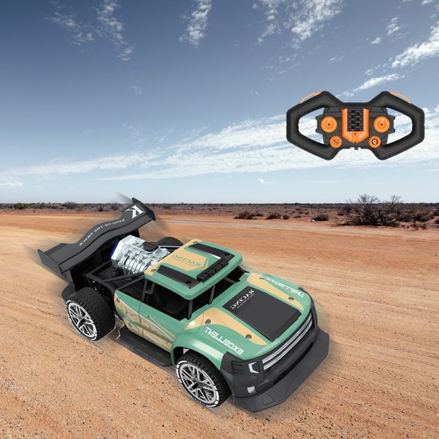 Jouets pour Fille de 2 Ans Voiture Télécommandée 6 Canaux 2.4G pour Enfants Course à Grande Vitesse Drift RC Voitures Jouet avec Pulvérisation LED Vitesse Réglable Jouets Extérieurs pour Garçons Filles Cadeau Jouets pour Garçons 3-6 Ans
