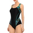 thumbnail image 3 of Women's Sport One Piece Swimsuit Racerback Competitive Athletic Swimwear Bathing Suits, 3 of 7