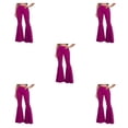 thumbnail image 1 of Maytalsory Large Application Haut de la Taille Cloche Bas Extensible Léger Pantalon Confortable Violet XXL 5Set, 1 of 6