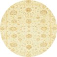thumbnail image 1 of Ahgly Company Tapis d'Intérieur Ronds Abstraits Jaune Moutarde de Style Oriental, 8 Pieds Rond, 1 of 6
