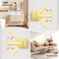 thumbnail image 3 of Polished Chrome Door Handles Interior Square Privacy Door Levers Door Handles Interior Door Lock for Bedroom and Bathroom Reversible for Right/Left Side Doors, 3 of 7