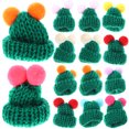 thumbnail image 3 of 30Pcs Mini Christmas Knit Hat Doll Cap DIY Crafts Wool Yarn Accessories, 3 of 8