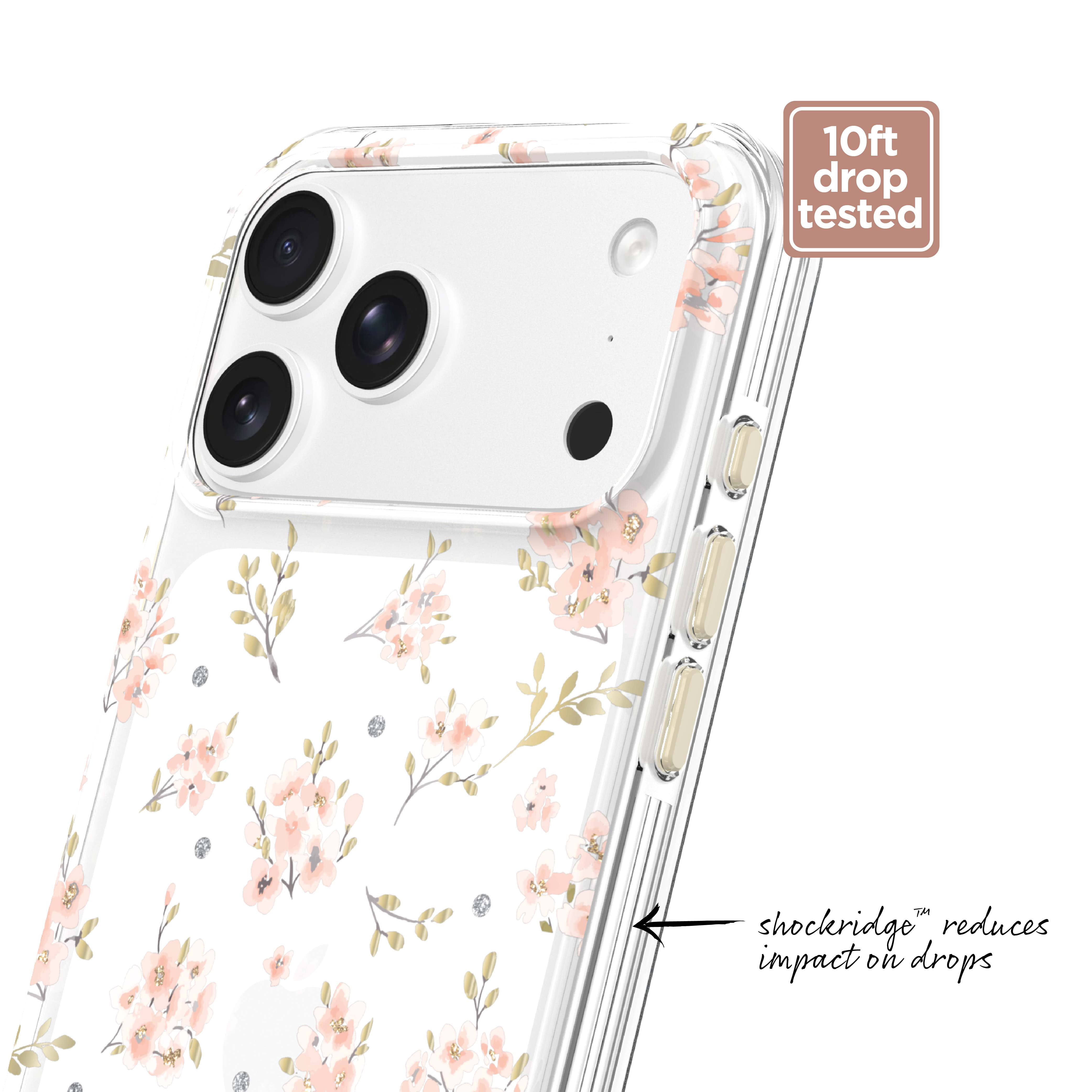 Petite coque florale rose pour iPhone 17 Pro Max