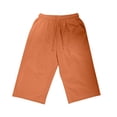 thumbnail image 1 of AherBiu Summer Shorts for Women Cotton Linen High Waisted Drawstring Lightweight Knee Length Shorts, 1 of 6