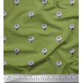 thumbnail image 1 of Soimoi Rayon Fabric Floral Block Printed Craft Fabric by The Yard 56 Inch Wide, 1 of 3