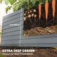 thumbnail image 4 of Outsunny Galvanized Raised Garden Bed, 8' x 4' x 2' Planter Box Light Grey, 4 of 10