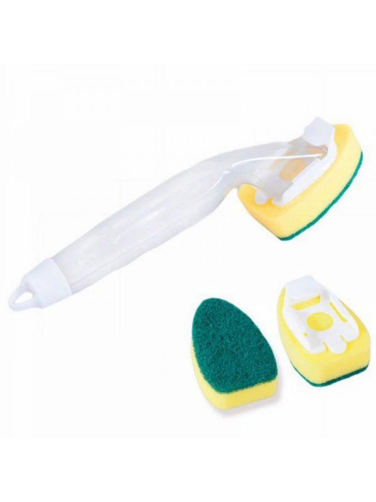 MesaSe Clearance!!Heavy Duty Dish Sponges Wand  Kitchen Dishes Scrubber Sponge with 2 Refill Replacement Heads 1 with A Long Handle Dish Brush  Scrub Sponge for Washing Bowl  Pot  and Sin