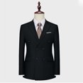 thumbnail image 4 of Pants for Men Double Breasted Pocket Long Sleeve Lapel Suit Set Multi Color Groom, 4 of 5