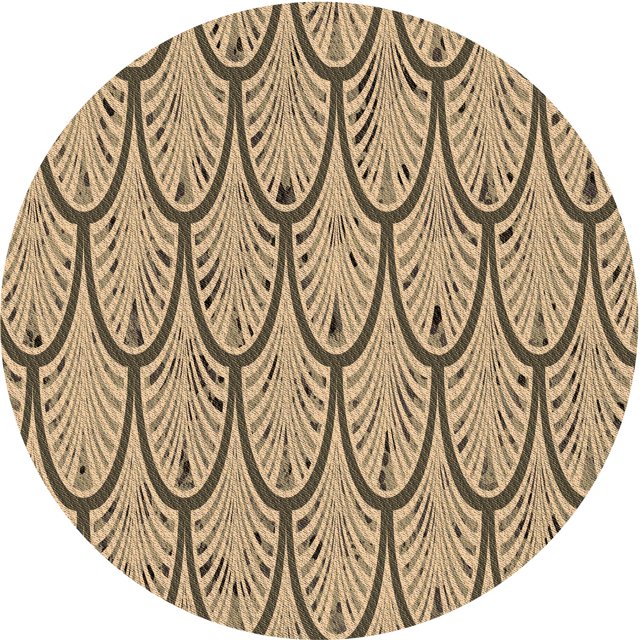 Ahgly Company Tapis d'Intérieur Lavable en Machine Carré Transitionnel Chêne Brun, 3 Pieds Carré
