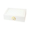 thumbnail image 2 of lionlar Travel Jewelry Box, Jewelry Storage Display Holder Mini Double Layer Soft Velvet White, 2 of 7