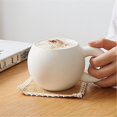thumbnail image 3 of Chubby Mug Cute Ceramic Mug Handle Matte Frosted Coffee Mug, 3 of 4