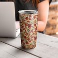 thumbnail image 2 of Gobelet Isolé 20oz, Gobelet de Voyage avec Couvercle, Porte-Gobelet Tasse de Voyage Amicale, Contenant Isotherme en Acier Inoxydable, Gobelet 20 Oz, Tasse à Café Réutilisable Isolée avec Couvercle (Feuille d'Érable d'Automne), 2 of 6