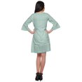 thumbnail image 3 of Moomaya Printed Short Ruffle Style Crossover Robe Bridesmaid Getting Ready Shirt, 3 of 5