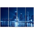 thumbnail image 3 of Tableau imprimé sur toile Design Art chicago bleu nuit, 3 of 3